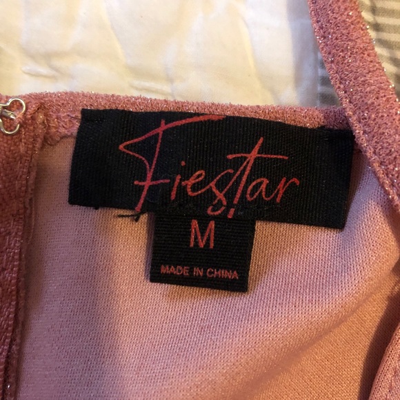 Pink Bodycon with Trangle Strap Detail - Picture 2 of 2